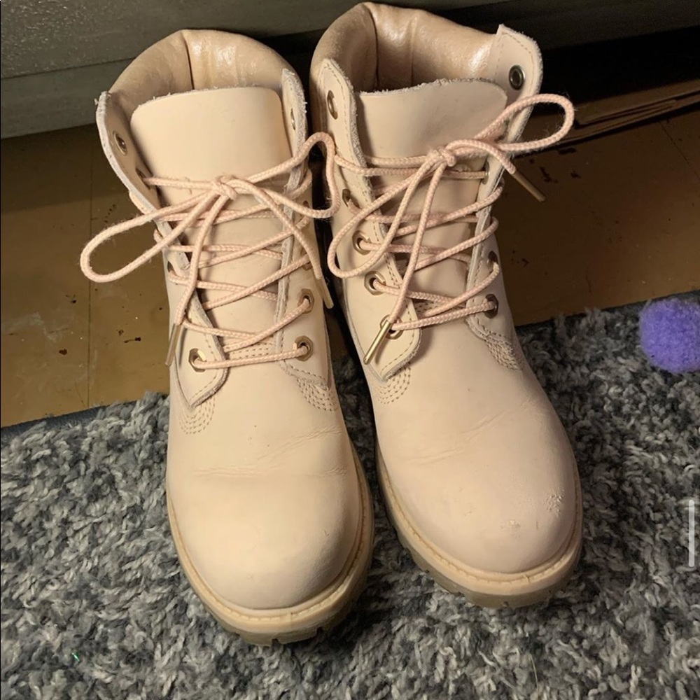 Baby pink timberlands